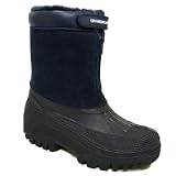 Mens Navy Blue Winter Waterproof Warm Rain Boots