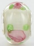 Quiges Beads Charms Murano Glass-Silver