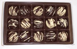 Scott's Cakes Dark and White Chocolate Truffles 1 Pound White Gourmet Box by Cakes
