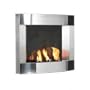 Southern Enterprises Stainless Steel Wall Mount Gel Fireplace