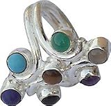 Sterling Silver Rings Mens Jewelry with Gemstone Handmade (rng207)