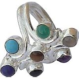 Sterling Silver Rings Mens Jewelry with Gemstone Handmade (rng207)