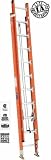 Louisville FE7512 12-ft Heavy Duty Fiberglass Plate Connect Single Round-Rung Extension Ladders