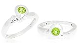 Round Cut Peridot Toe/Pinky Ring Sterling Silver