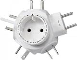 Kopp Weltreise-Stecker-Adapter TRAVEL-STAR mit praktischem Reisebeutel, weiss
