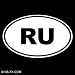 RU - Russian Federation - Country Code Vinyl Decal