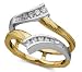 Jewelry : 1/4 ctw Diamond Insert in 14K Two-Tone Gold