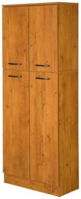 South Shore Smart Basics 4-Door Storage Pantry, Country Pine