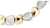 14k Yellow and White Gold Novelty Asymmetrical Necklace, 18"