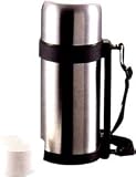 キャプテンスタッグ 抗菌 広口ダブルステンレスボトル(ワンタッチ中栓)DSW-1200(ハンドル付) M-1450