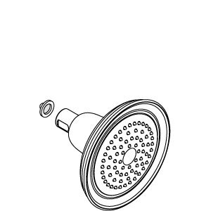 Kohler 1049090-VF Polished Brass Showerhead Assembly 1049090