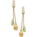 14K Yellow PAIR Genuine Peridot,citrine And title=