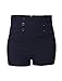RubyK Womens High Waisted Sailor Shorts with Stretch