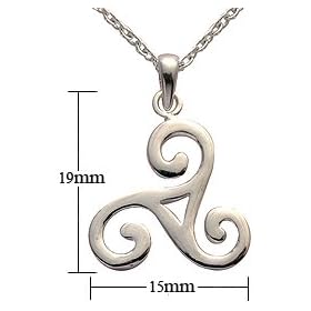 Silver Pendant - Celtic - Comes with 16' silver link chain. Beautifully designed and hand polished to a very high jewellery standard, this Celtic Pendant makes a wonderful gift - comes in a velvet pouch - See options below to buy the matching earrings