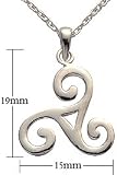 Silver Pendant - Celtic - Comes with 16' silver link chain. Beautifully designed and hand polished to a very high jewellery standard, this Celtic Pendant makes a wonderful gift - comes in a velvet pouch - See options below to buy the matching earrings