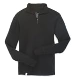 Ibex Men's Woolie Zip T-Neck,Black,XX-Large