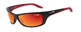 Arnette Swing Plate Italian Sunglasses AN4160, 2083/6Q Matte Black w/ Red Temple and Red Mirror Lens