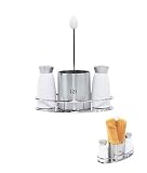 Bianca Salt, Pepper and Napkin Caddy by Trudeau