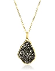 Marcia Moran "Illume" Organic Drop with Wavy Border Pendant Necklace