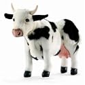 Cow Plush from HANSA, 16 Inches (Stuffed Holstein Cow, Black and White)