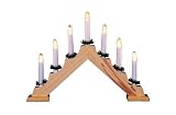 Premier Candlebridge 7-Bulb 'V' Shape Pine Colour LI96025