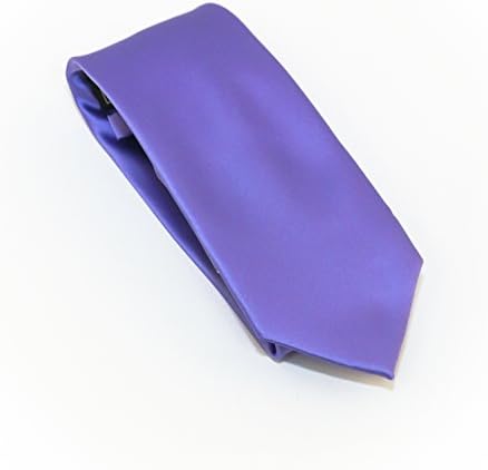 100% Silk Satin Solid Color Tie (Pastel Purple)