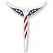 The Perfect 14K White Gold American Angel Pin