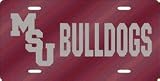 Mississippi State Bulldogs Red Laser Cut License Plate