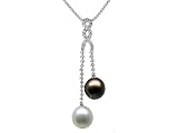 0.71 cts Pearl Pendant - 14kt White Gold LIFETIME WARRANTEE