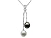 0.71 cts Pearl Pendant - 14kt White Gold LIFETIME WARRANTEE