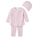 Newborn Girls' JUST ONE YOU Made by Carter s &Acirc;&reg; Precious Firsts Pink Hat, Long-Sleeve Shirt and Pant Set NB