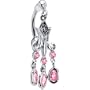 Passion Pink Gem Gothic Chandelier Top Dangle Belly Ring