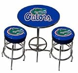 Florida Gators MVP Chrome Pub Table with Two Bar Stools