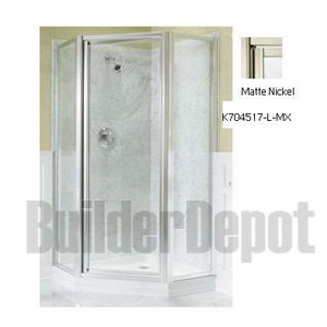 KOHLER K-704517-L-MX Devonshire Neo-Angle Shower Enclosure, Matte Nickel