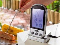 Rosenstein & Söhne Funk-Grillthermometer mit Display