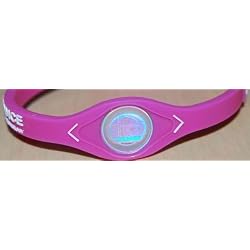 Power Balance Bracelet Pink W White Letters Size S