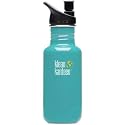 Klean Kanteen 18-Ounce Classic Sport Cap 2.0 Stainless Steel Water Bottle, Reef Blue