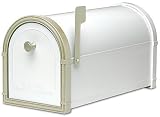 Architectural Mailboxes White Bellevue Mailbox with Powder Coat Bronze Accents - 5503