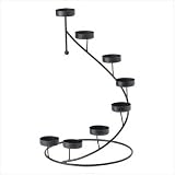 Metal Matte-black Spiral Candleholder