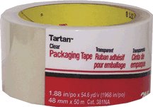 MINN MINING & MFG CO 381 TARTAN PACKAGING TAPE 1.88x54.6YDS