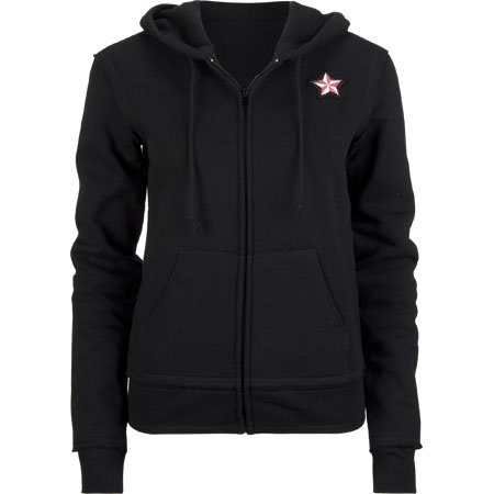 FULL TILT Nautical Star Womens Hoodie - Black