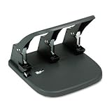 Master MP100 High-capacity 100-sheet three-hole punch, 9/32 dia. holes, letter size, gray