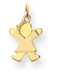 14k Mini Girl Charm