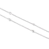 18K White Gold 36 1.00ct Diamond Station Necklace