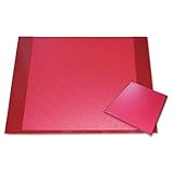 Eco-Friendly Croc Embossed Desk Pads and Mouse Pads, 24 1/2 x 19, Red