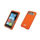 EMPIRE Orange Rubberized Snap-On Cover Case for HTC HD7
