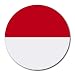 Indonesia Flag Round Mouse Pad
