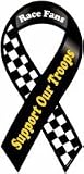 Race Fans Support Our Troops Ribbon Magnet