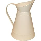 Traditional Cream Enamel Metal Jug (Large)