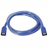 Link Depot Rounded eSATA to eSATA Cable (Blue, 6 Feet)
